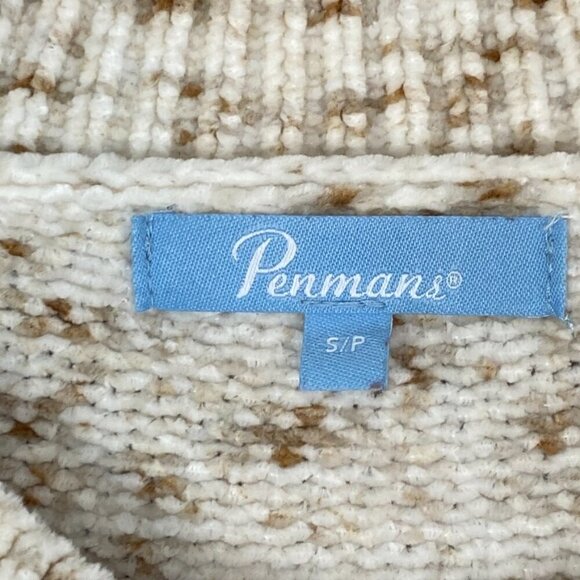 Penmans Pullover Sweater Sz Small Brown and Cream Very Soft - Picture 4 of 7